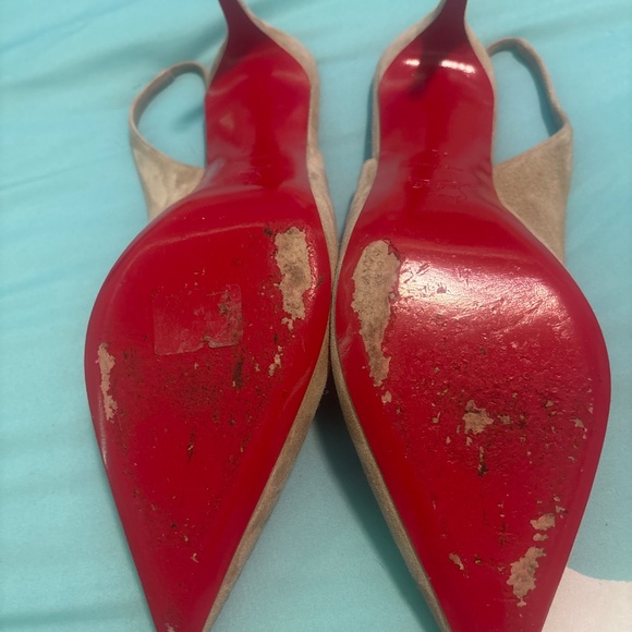 Beige slingback, Christian Louboutin shoes - Picture 7 of 7